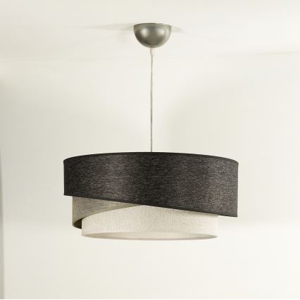 Duolla - Пендел KOBO 1xE27/15W/230V Ø 45 см антрацит/сив/бял