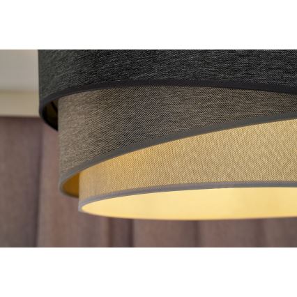 Duolla - Пендел KOBO 1xE27/15W/230V Ø 45 см антрацит/сив/бял