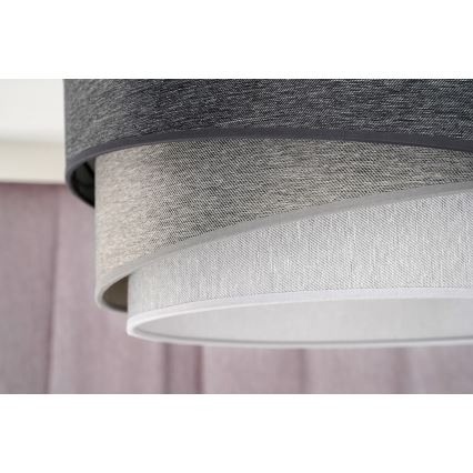 Duolla - Пендел KOBO 1xE27/15W/230V Ø 45 см антрацит/сив/бял