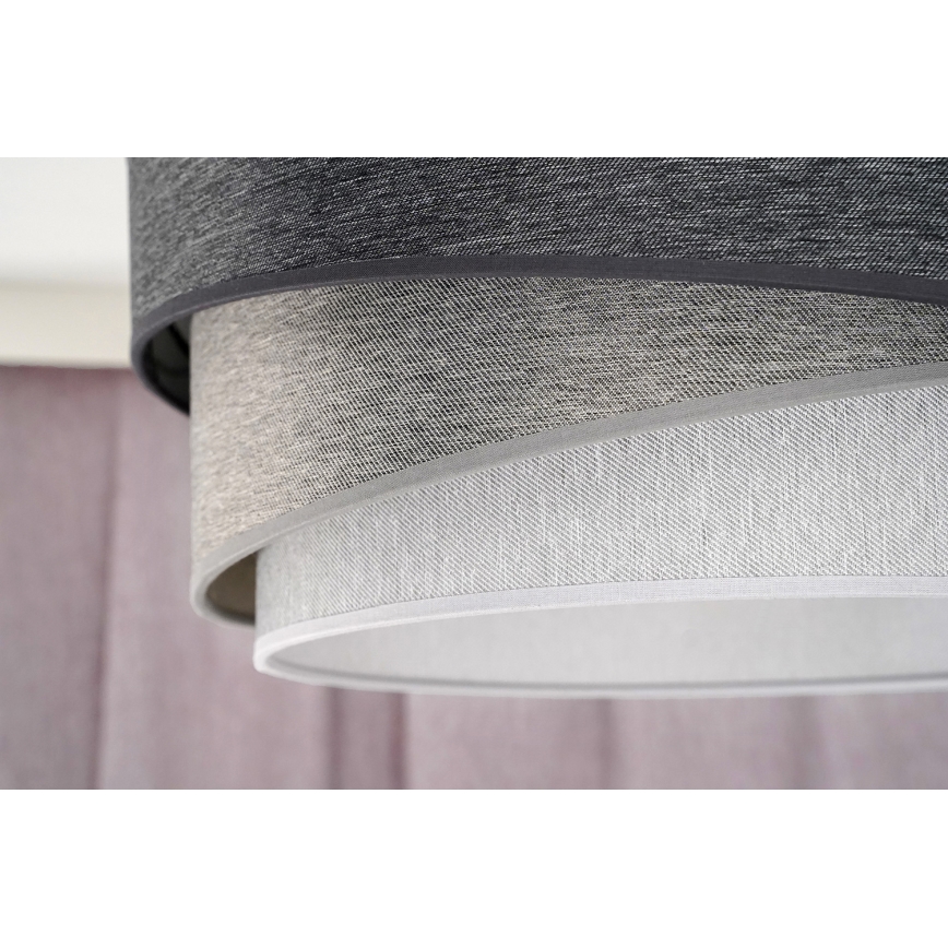 Duolla - Пендел KOBO 1xE27/15W/230V Ø 45 см антрацит/сив/бял