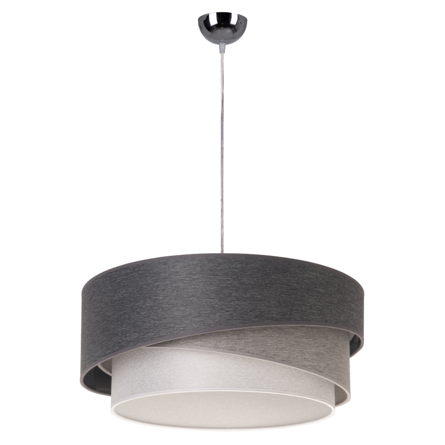 Duolla - Пендел KOBO 1xE27/15W/230V Ø 45 см антрацит/сив/бял