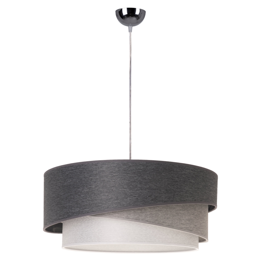 Duolla - Пендел KOBO 1xE27/15W/230V Ø 45 см антрацит/сив/бял