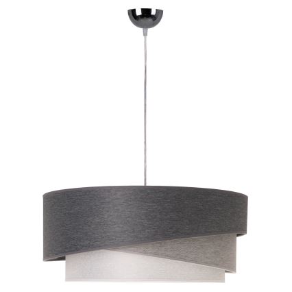 Duolla - Пендел KOBO 1xE27/15W/230V Ø 45 см антрацит/сив/бял