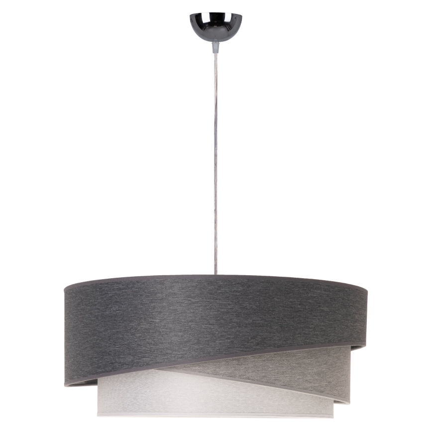 Duolla - Пендел KOBO 1xE27/15W/230V Ø 45 см антрацит/сив/бял