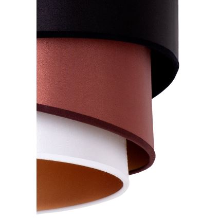 Duolla - Пендел KOBO 1xE27/15W/230V Ø 45 см черен/бордо/сребрист