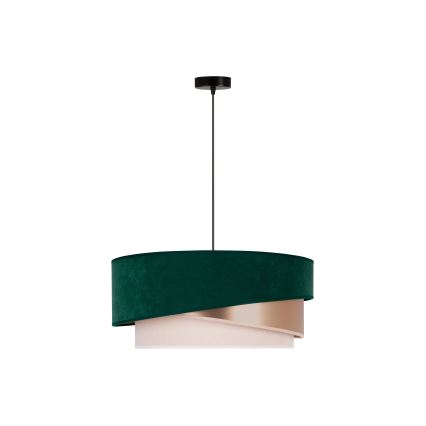 Duolla - Пендел KOBO 1xE27/15W/230V Ø 45 см зелен/розовозлатист/кремав