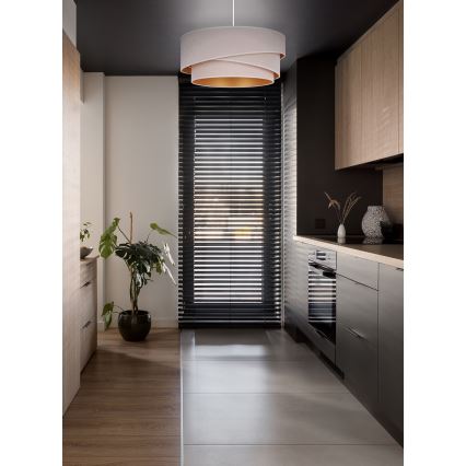 Duolla - Пендел KOBO 1xE27/15W/230V Ø 45 см кремав/златист
