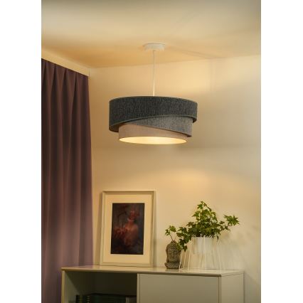 Duolla - Пендел KOBO ECO RECYCLING 1xE27/15W/230V Ø 45 см зелен/сив/кремав