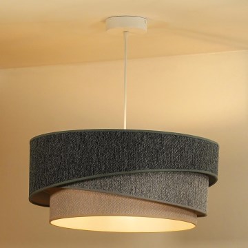 Duolla - Пендел KOBO ECO RECYCLING 1xE27/15W/230V Ø 45 см зелен/сив/кремав
