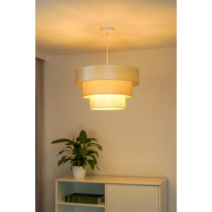 Duolla - Пендел LUNETA 1xE27/40W/230V Ø 45 см кремав