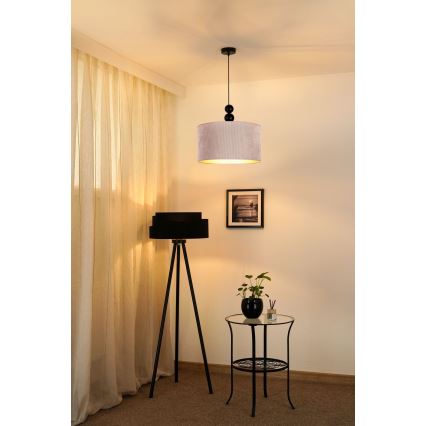 Duolla - Пендел LYON 1xE27/15W/230V Ø 40 см бежов