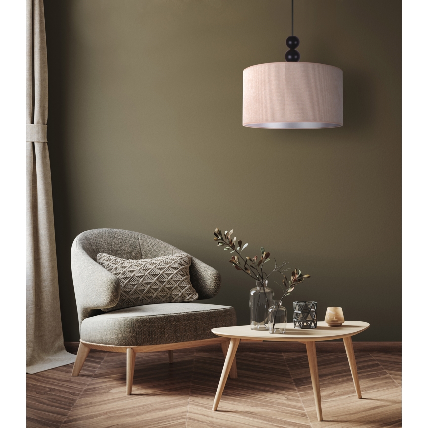 Duolla - Пендел LYON 1xE27/15W/230V Ø 40 см бежов