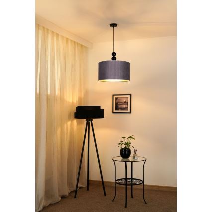 Duolla - Пендел LYON 1xE27/15W/230V Ø 40 см сив