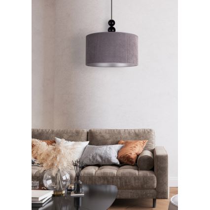 Duolla - Пендел LYON 1xE27/15W/230V Ø 40 см сив