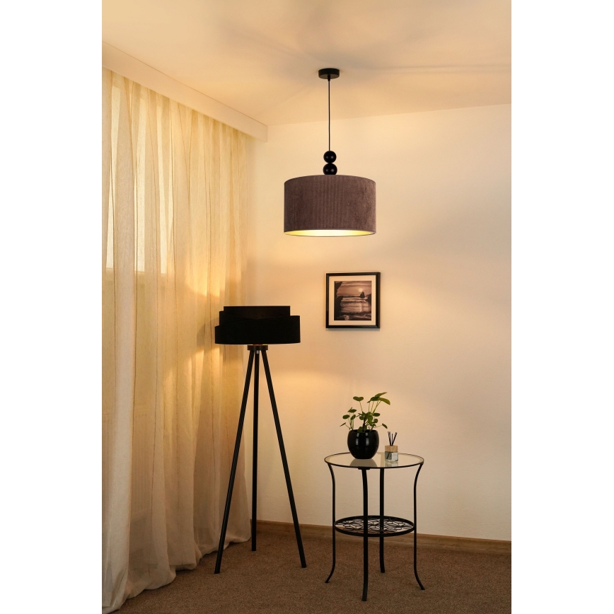 Duolla - Пендел LYON 1xE27/15W/230V Ø 40 см кафяв
