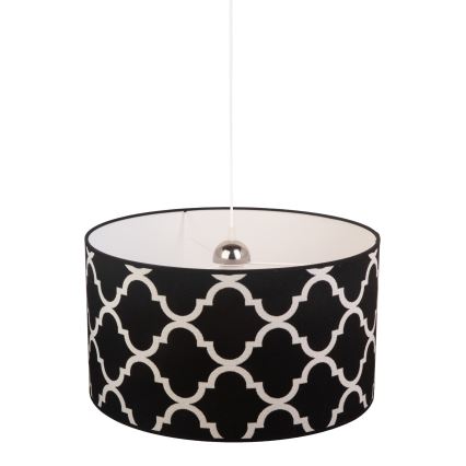 Duolla - Пендел MAROKO 1xE27/40W/230V Ø 45 см черен/бял