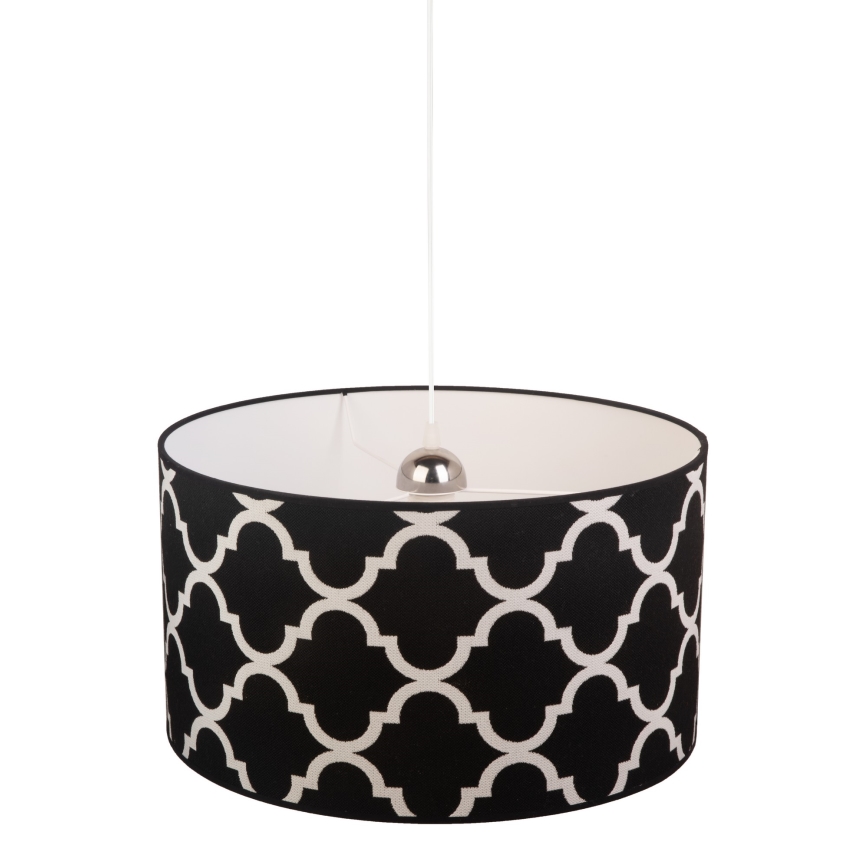 Duolla - Пендел MAROKO 1xE27/40W/230V Ø 45 см черен/бял