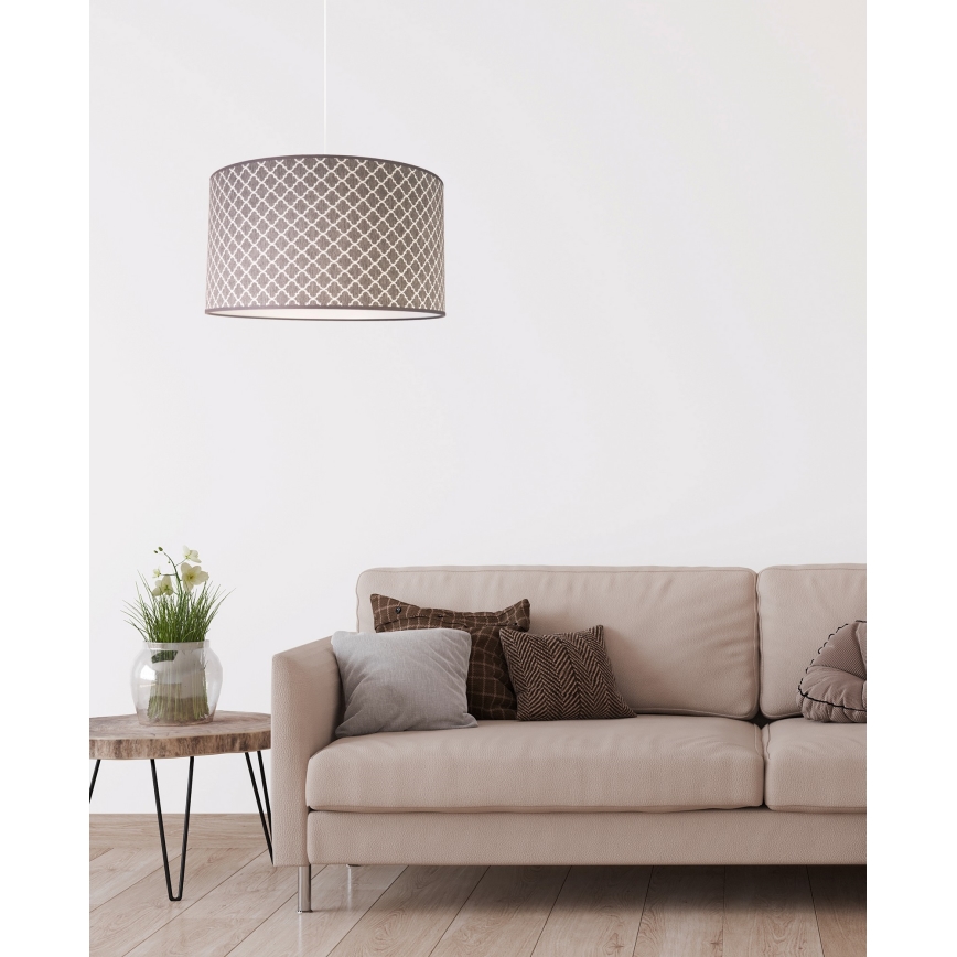 Duolla - Пендел MAROKO 1xE27/40W/230V Ø 45 см сив