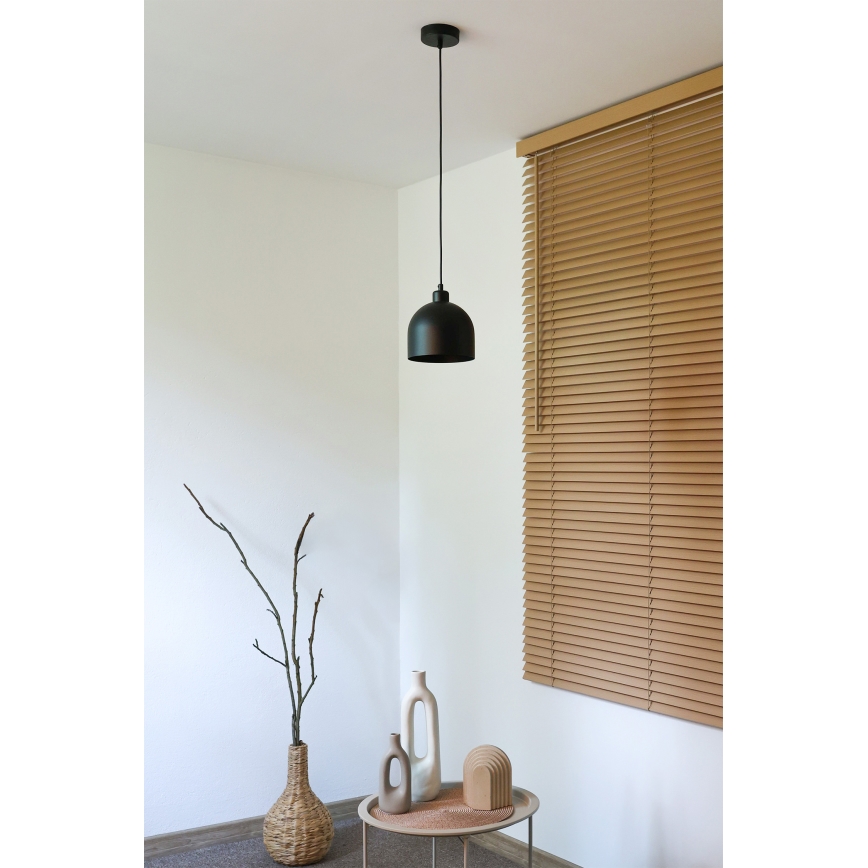 Duolla - Пендел на кабел IRONLINE 1xE27/15W/230V Ø 17 см, черен