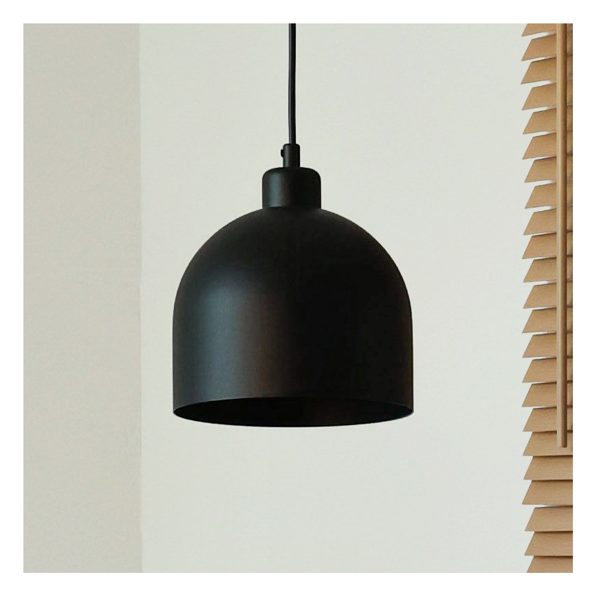 Duolla - Пендел на кабел IRONLINE 1xE27/15W/230V Ø 17 см, черен