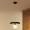 Duolla - Пендел на кабел IRONLINE 1xE27/15W/230V Ø 30 cm черен/меден