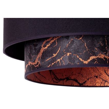 Duolla - Пендел NANTES 1xE27/15W/230V Ø 45 см черен/меден