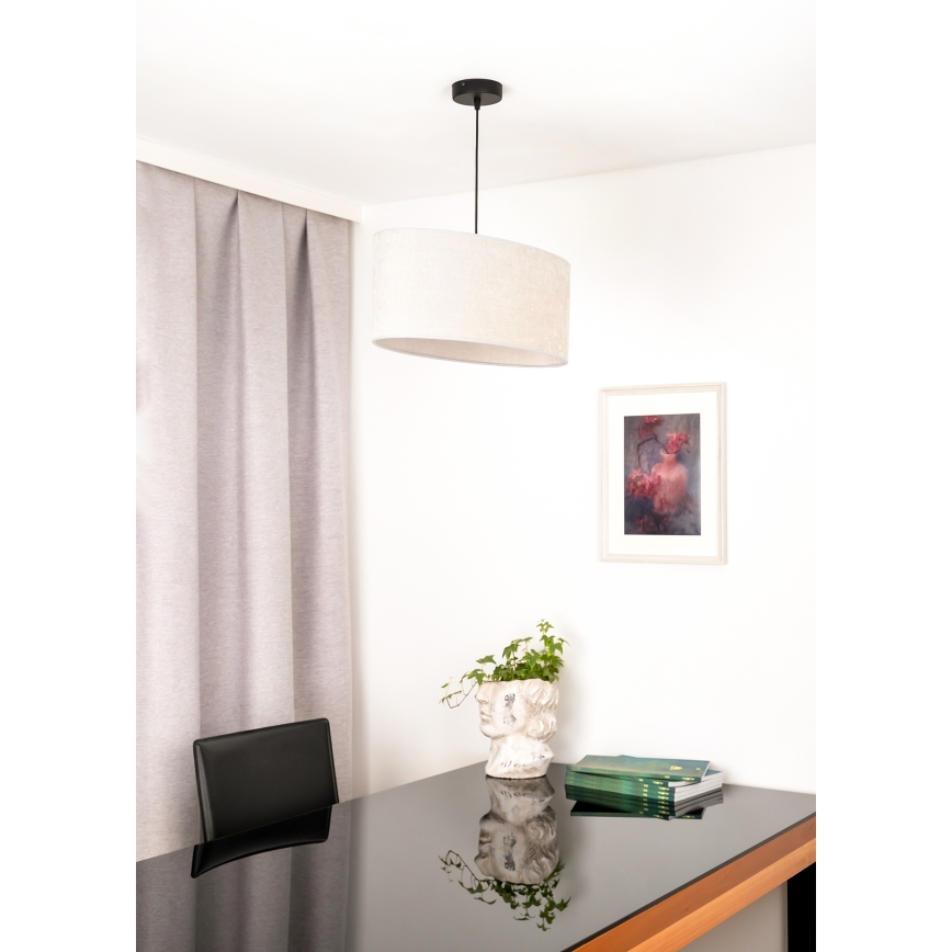 Duolla - Пендел OVAL 1xE27/15W/230V сив