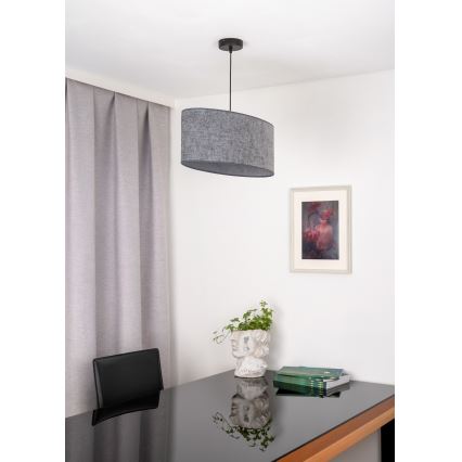 Duolla - Пендел OVAL 1xE27/15W/230V сив