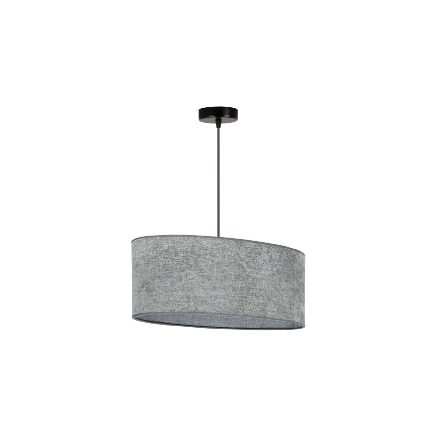 Duolla - Пендел OVAL 1xE27/15W/230V сив