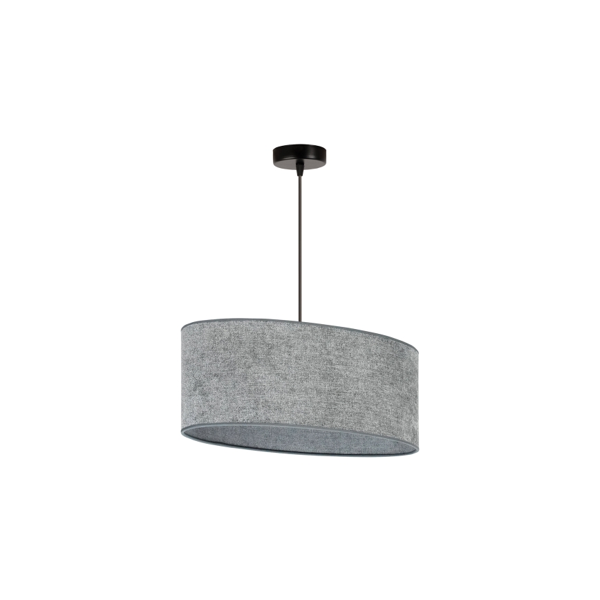 Duolla - Пендел OVAL 1xE27/15W/230V сив