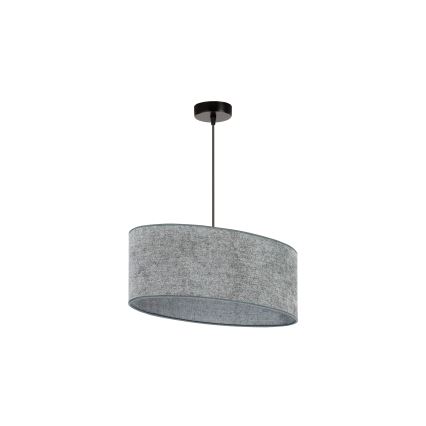 Duolla - Пендел OVAL 1xE27/15W/230V сив
