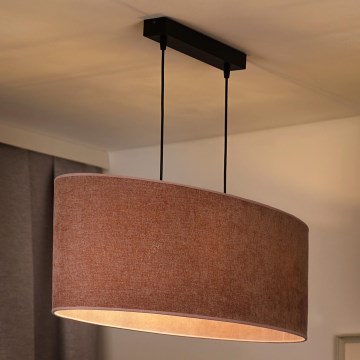 Duolla - Пендел OVAL 2xE27/15W/230V розов
