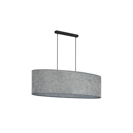 Duolla - Пендел OVAL 2xE27/15W/230V сив