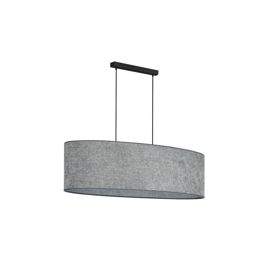 Duolla - Пендел OVAL 2xE27/15W/230V сив