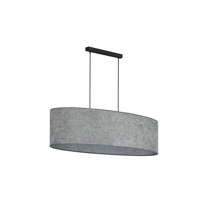 Duolla - Пендел OVAL 2xE27/15W/230V сив