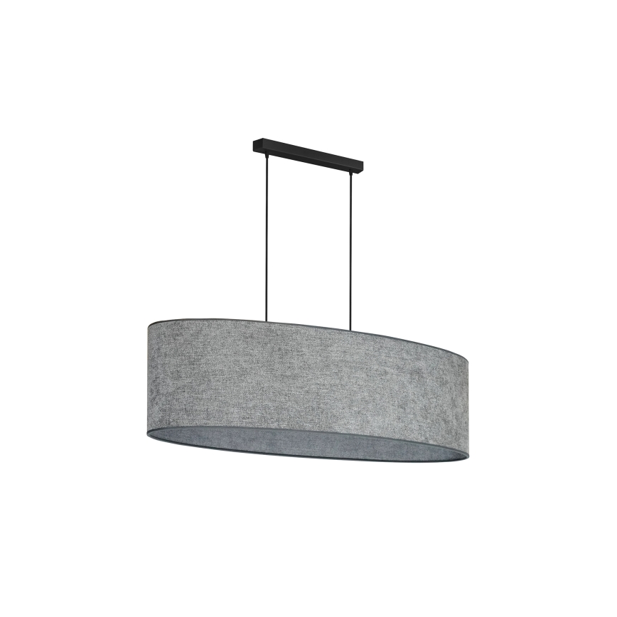 Duolla - Пендел OVAL 2xE27/15W/230V сив