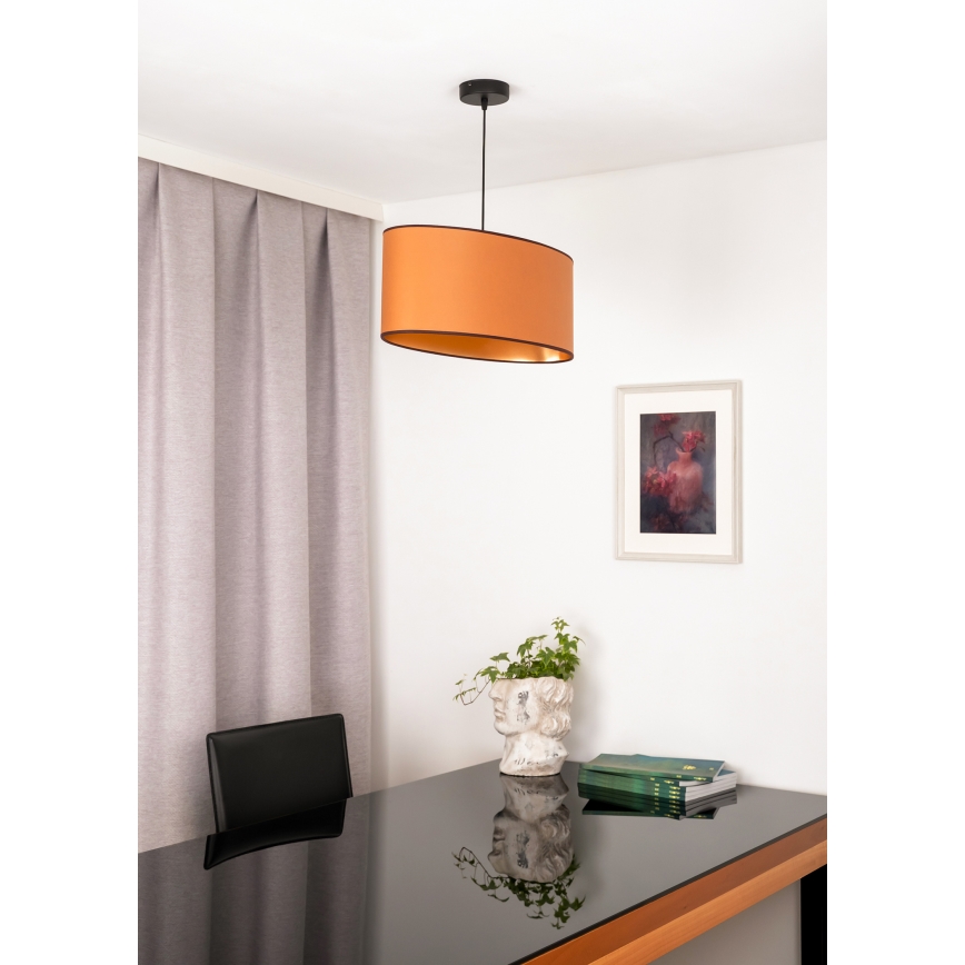 Duolla - Пендел OVAL VEGAN 1xE27/15W/230V кафяв