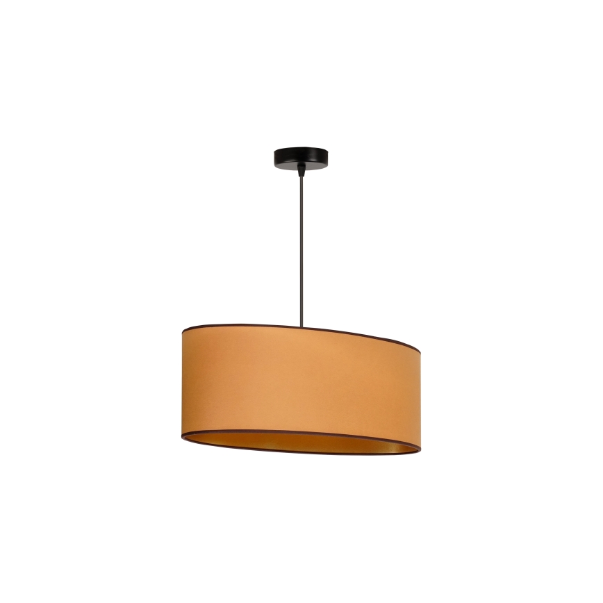 Duolla - Пендел OVAL VEGAN 1xE27/15W/230V кафяв
