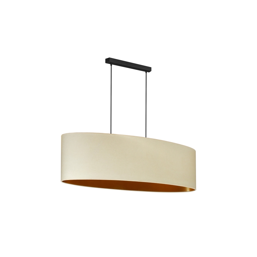 Duolla - Пендел OVAL VEGAN 2xE27/15W/230V кремав