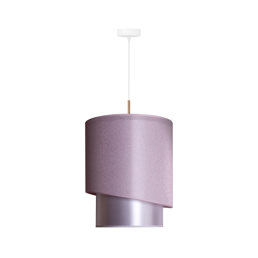 Duolla - Пендел PARIS 1xE27/15W/230V Ø 40 см розов/сребрист/меден