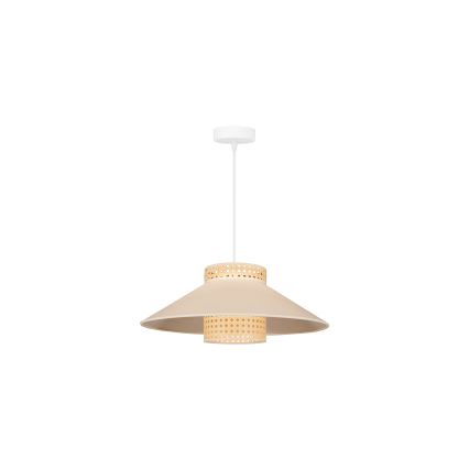 Duolla - Пендел RIO RATTAN 1xE27/15W/230V Ø 45 см бежов/ратан