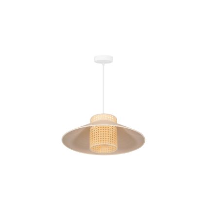 Duolla - Пендел RIO RATTAN 1xE27/15W/230V Ø 45 см бежов/ратан
