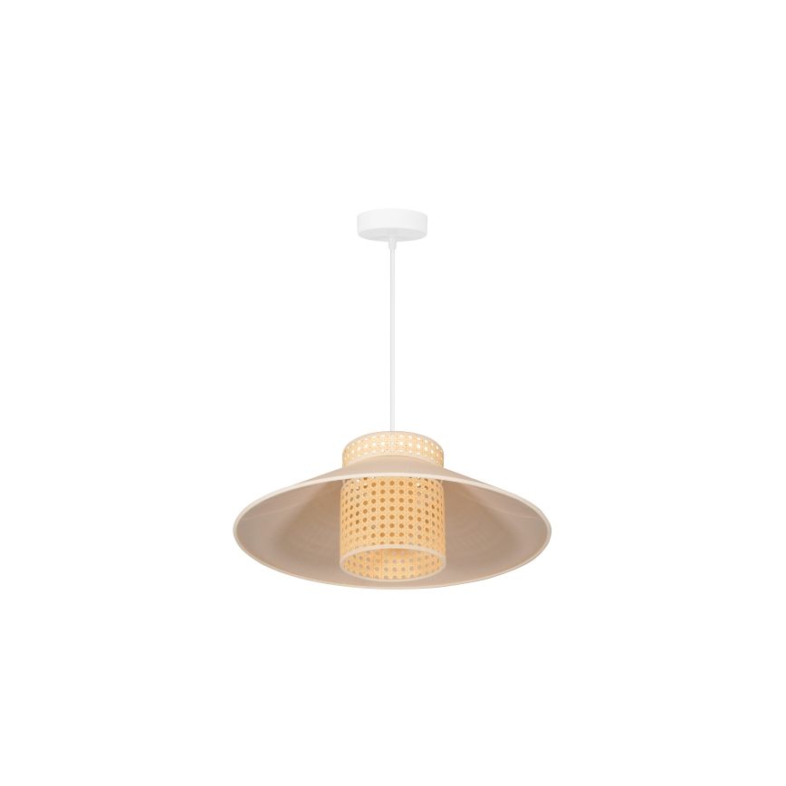 Duolla - Пендел RIO RATTAN 1xE27/15W/230V Ø 45 см бежов/ратан