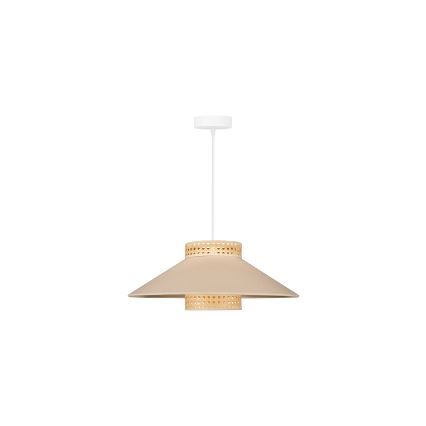 Duolla - Пендел RIO RATTAN 1xE27/15W/230V Ø 45 см бежов/ратан