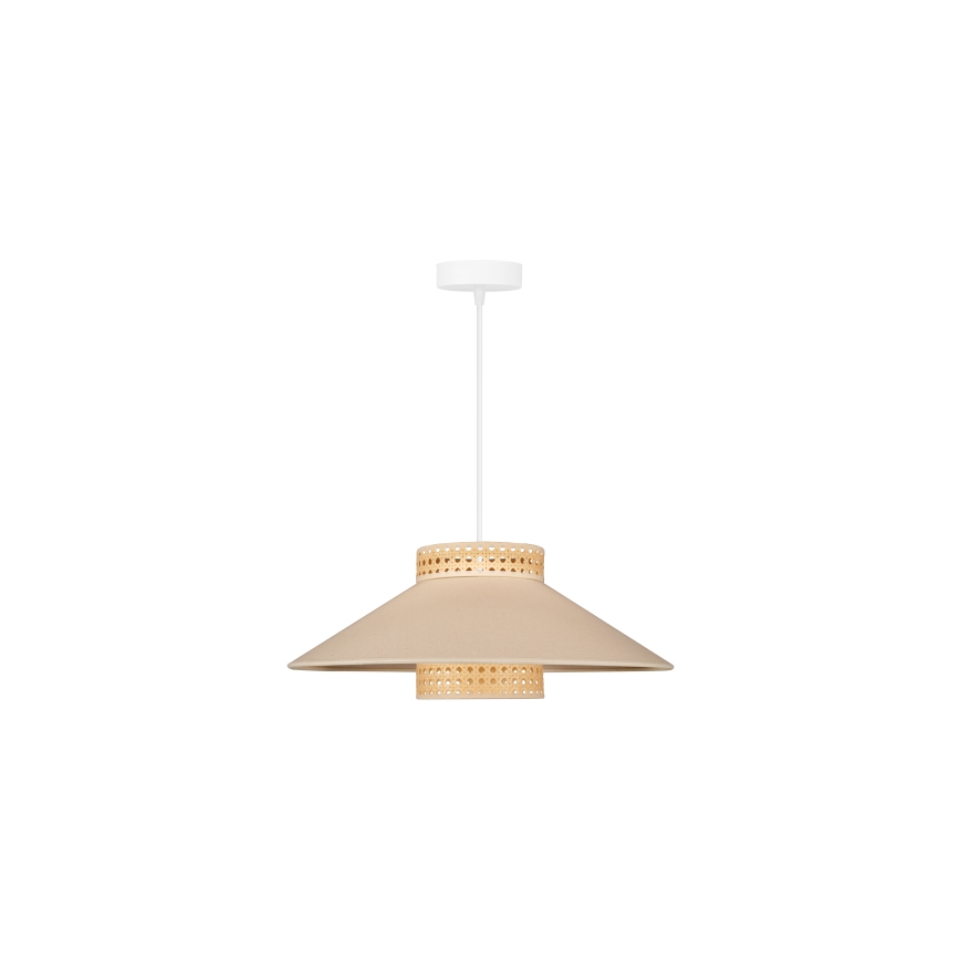 Duolla - Пендел RIO RATTAN 1xE27/15W/230V Ø 45 см бежов/ратан