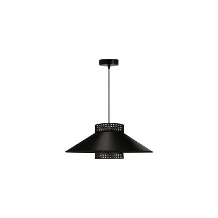 Duolla - Пендел RIO RATTAN 1xE27/15W/230V Ø 45 см черен/златист