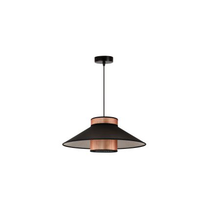 Duolla - Пендел RIO SHINY 1xE27/15W/230V Ø 45 см черен/меден