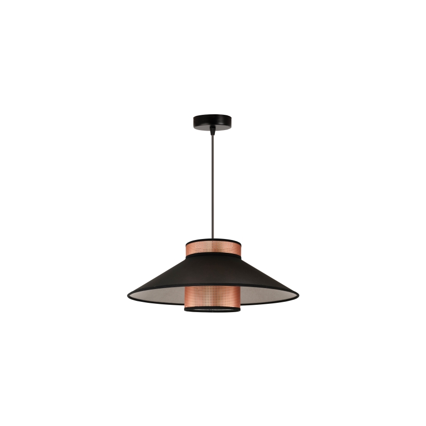 Duolla - Пендел RIO SHINY 1xE27/15W/230V Ø 45 см черен/меден