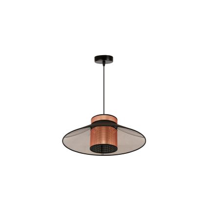 Duolla - Пендел RIO SHINY 1xE27/15W/230V Ø 45 см черен/меден