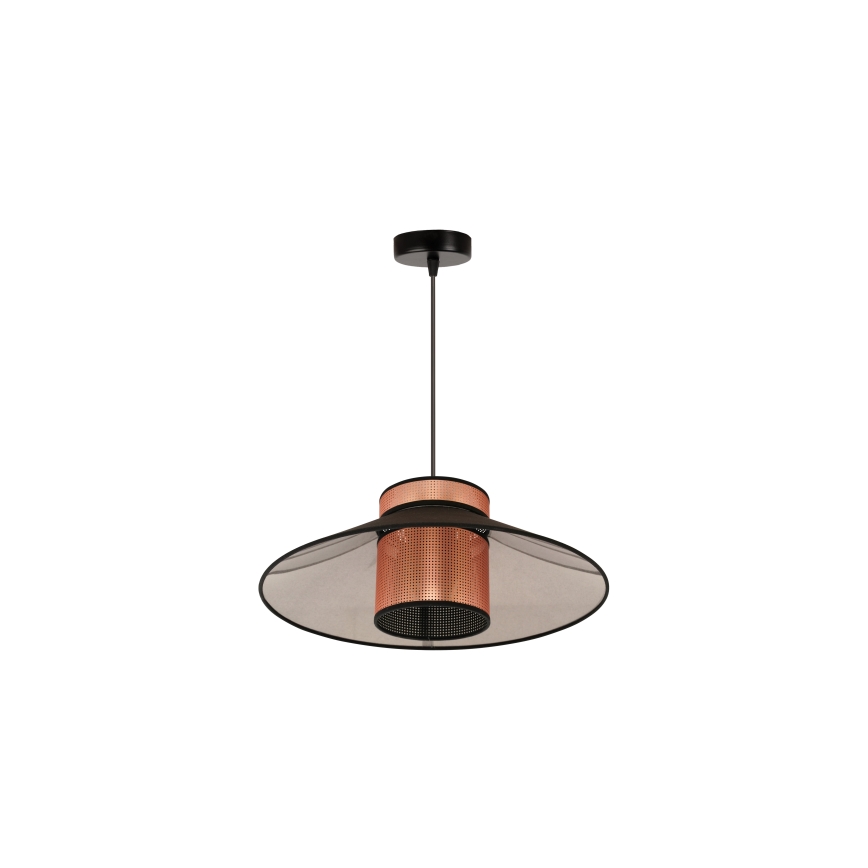 Duolla - Пендел RIO SHINY 1xE27/15W/230V Ø 45 см черен/меден